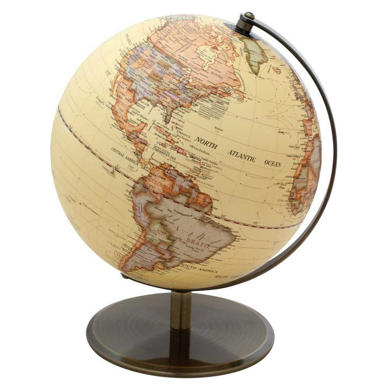 belønning Predictor Poleret Earhart World Globe - 10" Diameter, Antique Oceans but a Modern Map, Raised  Relief - Walmart.com