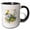 Black/White, variant on 3drose, New Jersey Territory Bird the Eastern Goldfinch, 11oz Two-tone Red Mug