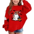 thumbnail image 6 of akafmk Girls Halloween Sweatshirt Oversized Crewneck Sweatshirts Long Sleeve Pullover Tops Graphic Hoodies Cute Fall Winter Clothes, Size 9-10 Years, 6 of 7