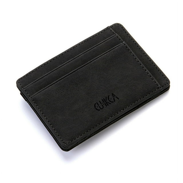 Cartera con tapa, billetera mágica creativa para hombre, tarjetero de PU, monedero para hombre, billetera corta con cremallera