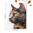 thumbnail image 3 of Tortoiseshell Cat Portrait Canvas Wall Art Print, Living Room Bedroom Coffee Shop Home Decor, 3 of 8
