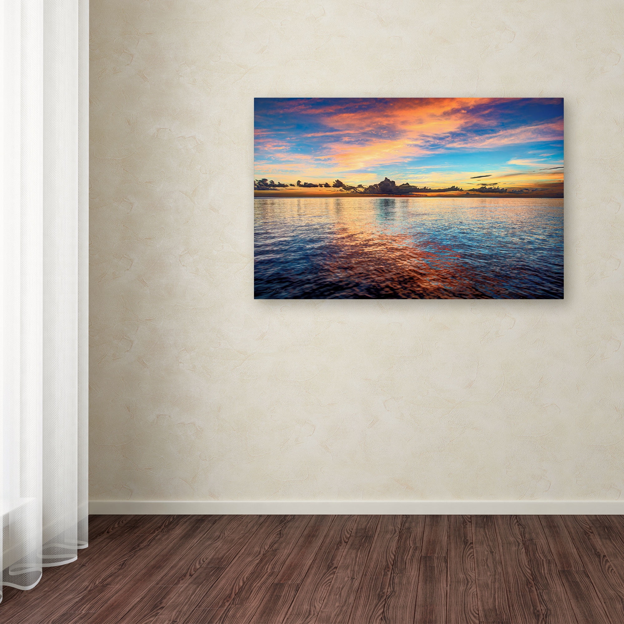 Trademark Fine Art "Carribean Sunset" Canvas Art by David Ayash
