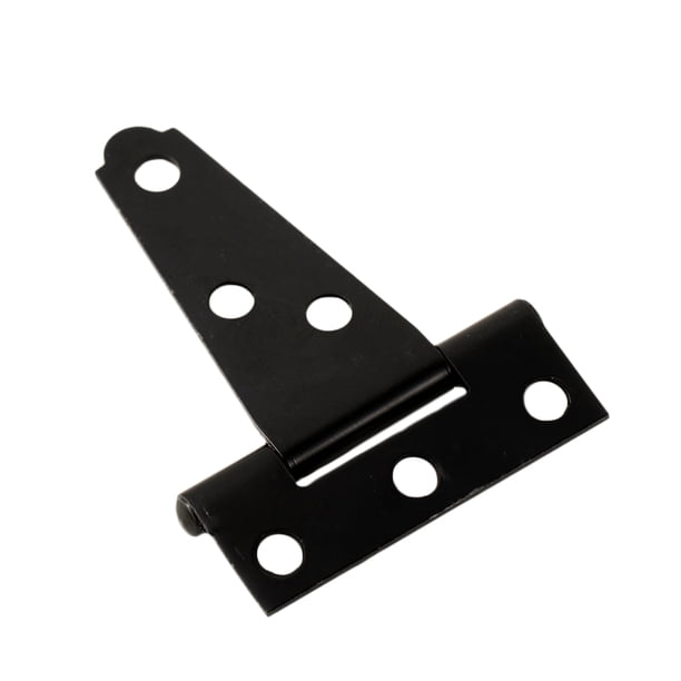 RUNROTOO 2Ud Bisagras Resistentes Para Puertas En T De Hierro Negro Con Seis Orificios Para Fijación Estable