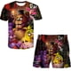 thumbnail image 1 of Conjuntos de ropa de dibujos animados de cinco noches en Freddy para niños y niñas, camisetas de juego de terror de verano, pantalones cortos, trajes de 2 piezas, trajes informales FNAF 5T Gao Jinjia LED, 1 of 2