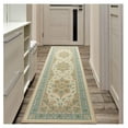 thumbnail image 2 of TiaGOC Alfombras Oriental Traditional 2x10 Non-Skid (Non-Slip) Low Profile Pile Rubber Backing Indoor Runner Rugs (Blue Beige, 2' x 10'), 2 of 8
