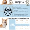 thumbnail image 2 of 20pcs Disposable Dog Shoes for Medium Dogs, Dog Booties and Paw Protectors, Dog Disposable Foot Covers for Outdoor, Suitable for Pets Outdoors, 2 of 7
