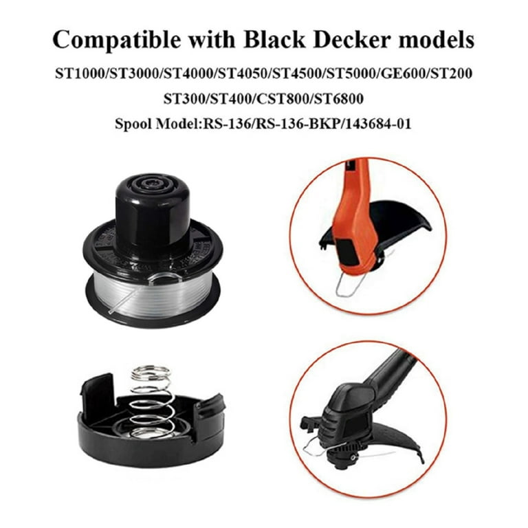String Trimmer Replacement Spool Compatible With Black+decker