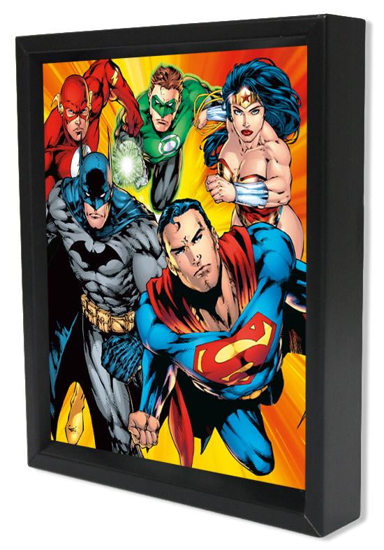 DC Comics Justice League 10" x 8" Lenticular 3D Unframed Poster Heroes Motion