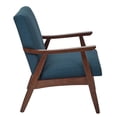 thumbnail image 3 of Home Square 2 Piece Fabric Chair with Medium Espresso Frame Set in Azure Blue, 3 of 6
