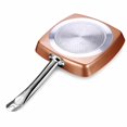 thumbnail image 3 of YUNDAP 9.5-Inch Non-Stick Copper Square Frying Pan Skillet with Ceramic Coating, Oven and Dishwasher Safe, 3 of 8