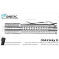 thumbnail image 6 of Eagletac D3A Titanium Flashlight  Nichia 219C CRI-92 - w/ IMR 14500 battery  and  A1 Portable Charger, 6 of 8