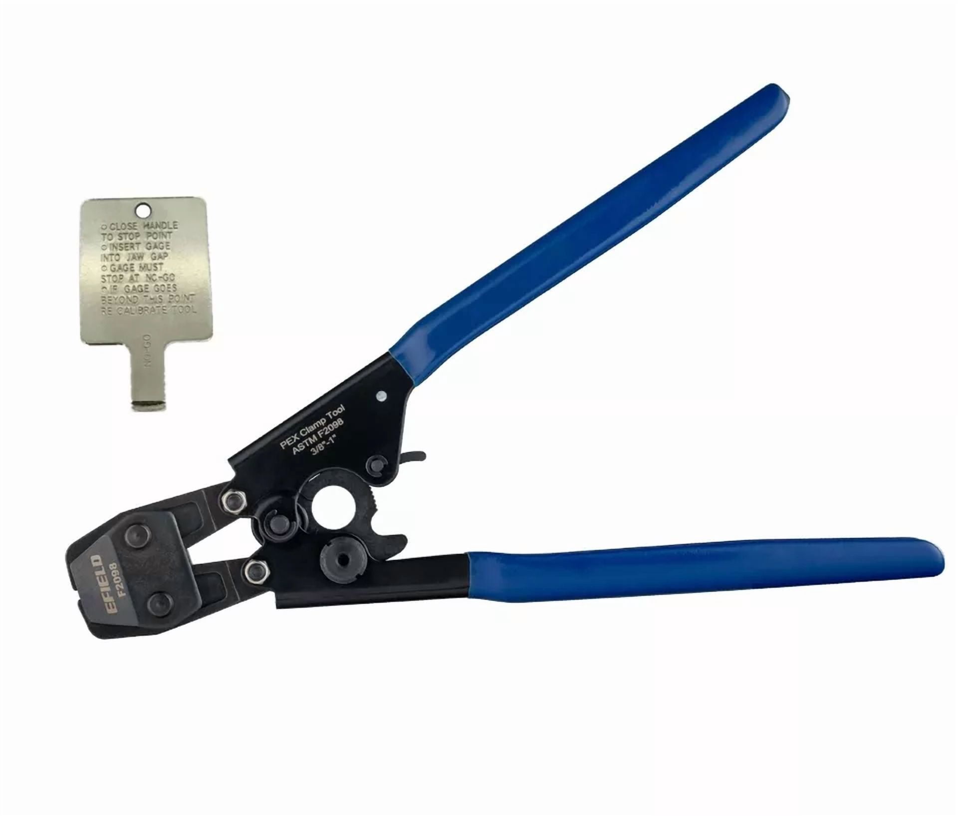 CIRCLE- Efield Pex Cinch Clamps Crimping Tool For Ss Clamps 3/8-1& Go/No-Go Gauge