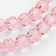 thumbnail image 3 of Transparent Glass Bead Strands Imitate Austrian Faceted(32 Facets) Round Pink 6mm Hole: 1mm about 100pcs/strand 21~22 inch, 3 of 3