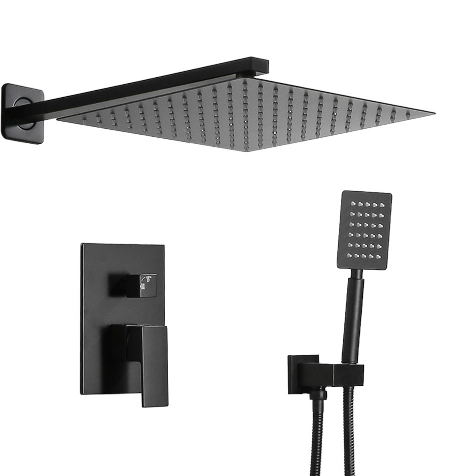 Winado 10 Inch Wall Mounted Rainfall Shower Head System with Shower