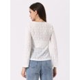 thumbnail image 3 of Unique Bargains Women's Tie Front Bell Long Sleeve Bolero Cardigan Shrug  XS White, 3 of 6