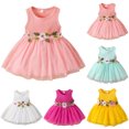 thumbnail image 6 of Mnyotv Toddler Baby Girl Summer Dresses Sleeveless Floral Embroidery Birthday Outfits Sytlish Princess Dress for Girls Size 18-24Months, 6 of 6