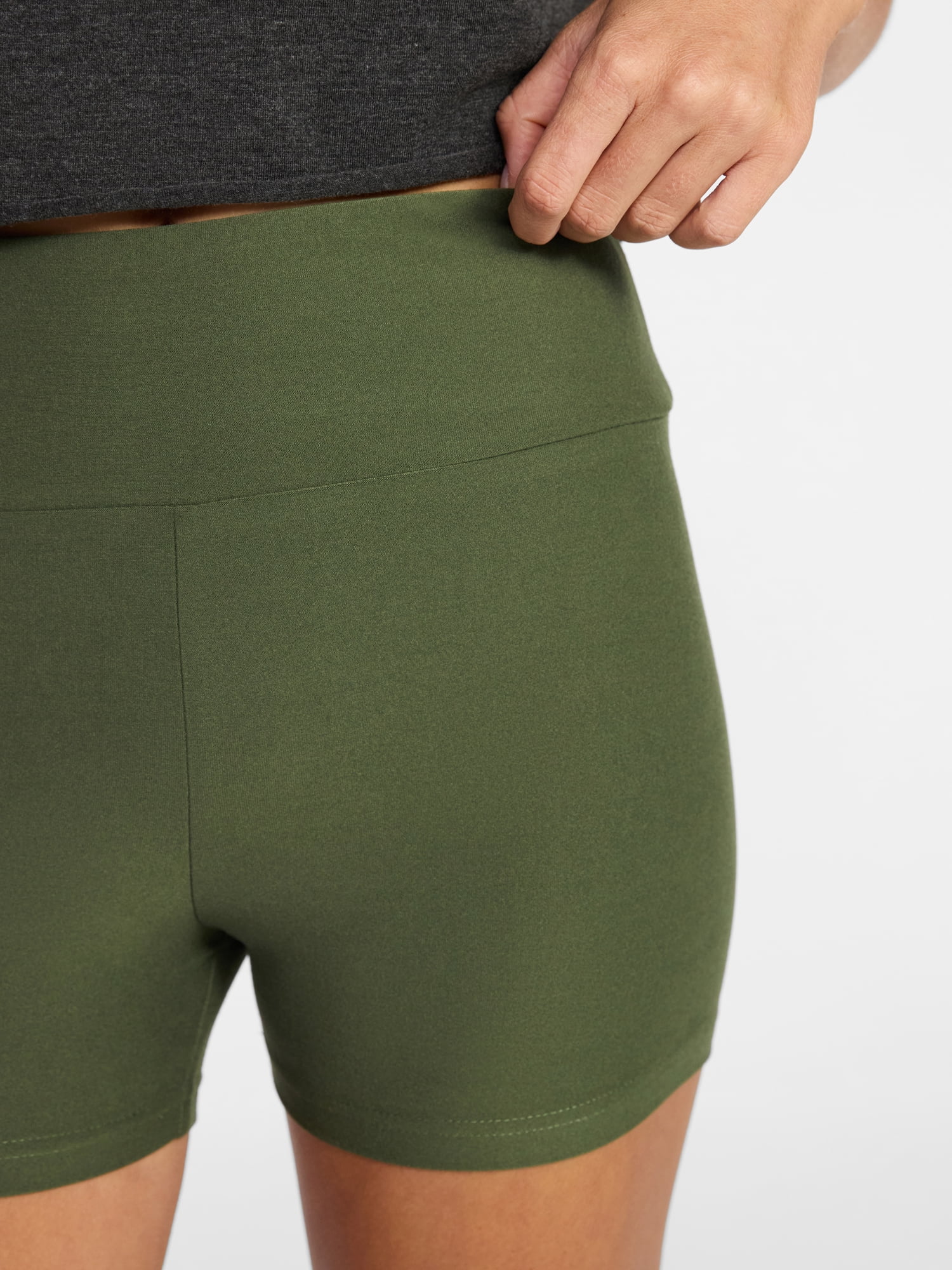 No Boundaries Faux Sueded Jersey Shorty Shorts, 3 in Inseam, Women's XXS-XXL