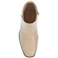 thumbnail image 5 of Journee Womens Cappri Inside Zip Entry Square Toe Booties, Widths Available, 5 of 9