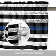 thumbnail image 6 of Vintage Lazy Valance Curtain for Windows Simple Animal Portraits Blue Black White U.S. Flag Rod Pocket Curtain Valances Short Window Treatments for Kitchen Bathroom Laundry Basement 56 x 16 Inch, 6 of 9