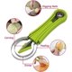 thumbnail image 3 of 1 pieza (verde) Juego de cucharas para melón, cortador de sandía profesional 4 en 1 de acero inoxidable, juego de herramientas para tallar frutas, para recogedor de frutas, removedor de semillas, sepa, 3 of 5