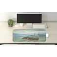 thumbnail image 2 of Fantasy Computer Mouse Pad, Antique Old Trunk in Ocean Waves Magic Bird Pirate Boat Picture, Rectangle Non-Slip Rubber Mousepad Large, 31" x 12" Gaming Size, Mint Green Pale Caramel, by Ambesonne, 2 of 2