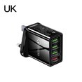 thumbnail image 1 of Cargador de pared para teléfono de 4 puertos Adaptador de corriente de carga rápida Cargador USB para teléfono móvil de viaje portátil Enchufe para el Reino Unido Scienceny EL5104-01B, 1 of 2