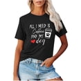 thumbnail image 1 of Hauts à Manches Courtes pour Femmes T-Shirt Décontracté à Col Rond Imprimé Ample Blouse Aguichant pour Femmes, 1 of 6
