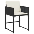 thumbnail image 2 of vidaXL 11 Piece Garden Dining Set with Cushions Black Poly Rattan, 2 of 5