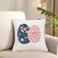 thumbnail image 4 of MXTPOV Easter Pillow Covers 18x18, Cute Easter Eggs Pattern Pillow Covers for Couch Sofa, Easter Decorations, Double-sided Throw Pillow Covers for Home Decor, 4 of 5