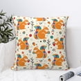 thumbnail image 4 of Pofeuu Squirrel With Colorful Tail Print Double-sided plush pillowcase Square Throw Pillow Covers Pillows Cover for Living Room Bedroom Sofa Couch Cushion Cover（No pillow core）-16"x16", 4 of 7
