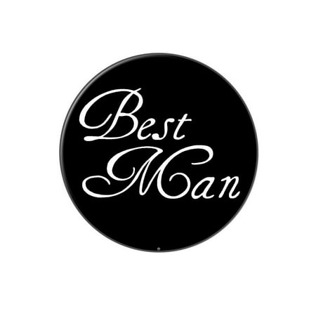 Best Man Lapel Hat Pin Tie Tack Large Round (Family Ties Best Man)