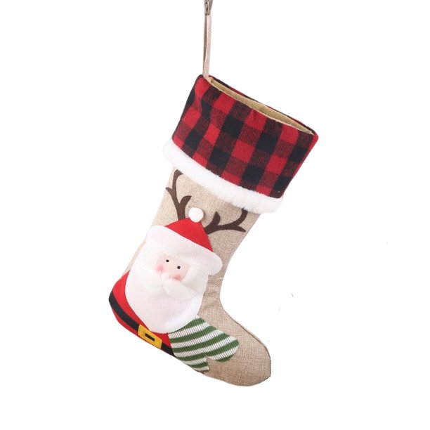Cateissary Calcetín de Navidad, bolsa para envolver regalos, accesorios de vacaciones, bolsas de regalo de Año Nuevo, decoraciones colgantes, calcetines Kits de decoración para fiestas Papá Noel Cateissary HA069685-02