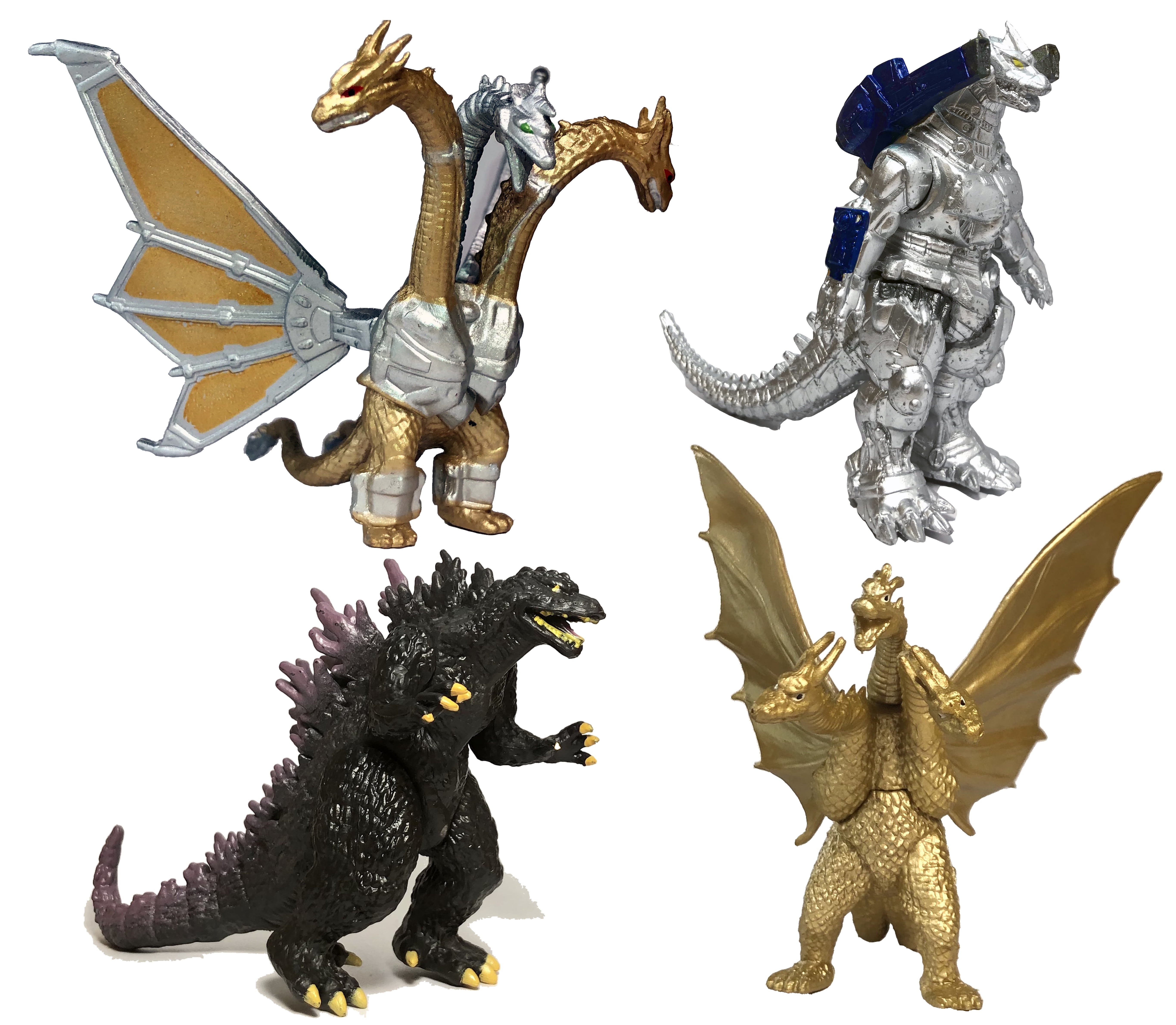 Set of 4 Godzilla Toys Movable Joint Birthday Kids Gift 2019 Action Figures 