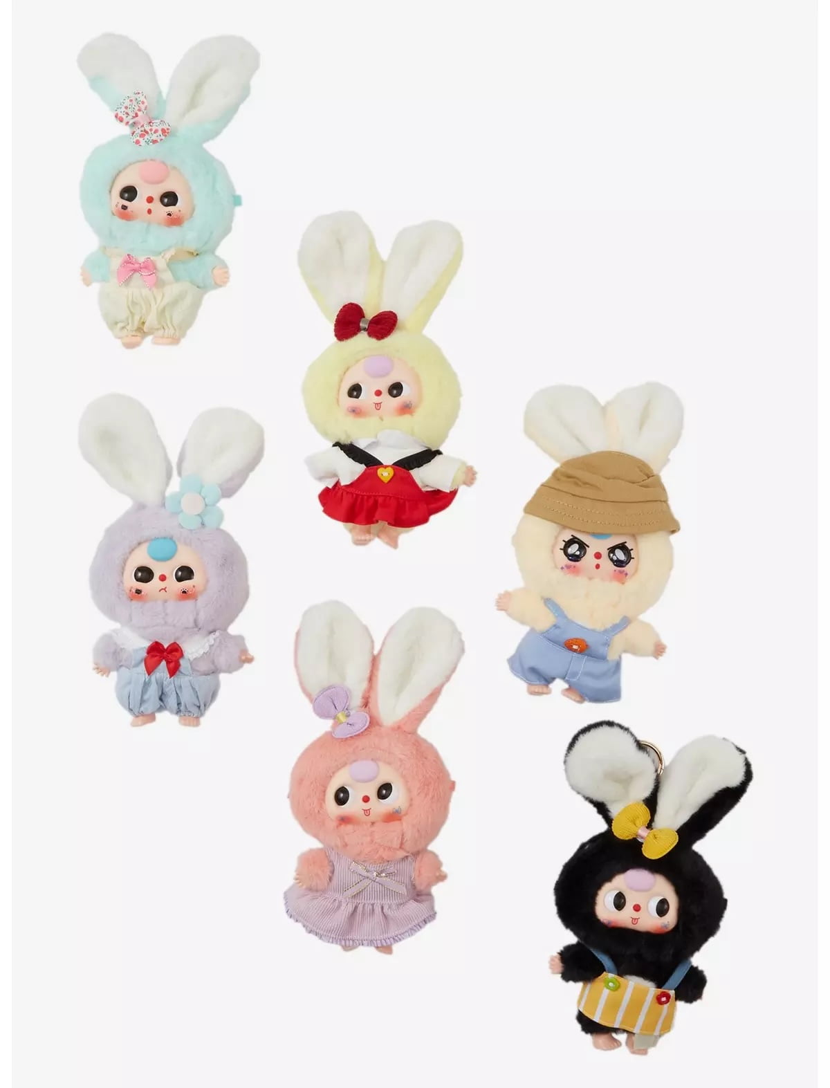 Baby Three Collectible Mystery Plush - Blind Box Surprise Toy - Macaron Cute Bunny Plush Collection - Includes 1 Random Character