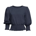 thumbnail image 4 of Outfmvch Tie Dye Shirt Light Weight Sweatshirts Long Sleeve Shirts for Women Basic Vintage Athletic Fall Tops Gradient T-shirts Going Out Tops for Women Tunic Tops Womens Workout Tops Blue XL, 4 of 4