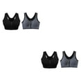 thumbnail image 2 of Guardoinrt 2x Ajouter du Style à la Routine de Remise en Forme Large Gamme de Soutiens-Gorge de Sport Colorés Large Noir + Gris S 2Set, 2 of 6