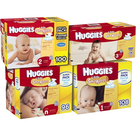 Huggies Little Snugglers Diapers, Super Pack (Choose Your Size)