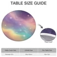 thumbnail image 6 of Colorful Tie Dye Nebula Pattern Round Fitted Tablecloth with Elastic Edge,Dining Table Cover Waterproof,Outdoor Round Tablecloth for Camping,Dining,Indoor and Outdoor, 6 of 7