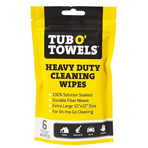 Tub O Towels Heavy Duty Cleaning Wipes, Individually Wrapped Multi