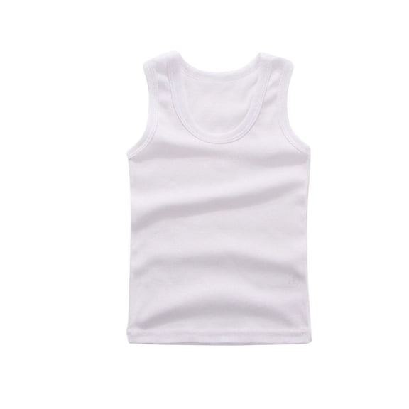 Posijego Toddler Boys Girls Tank Tops Cotton Basic Undershirts Summer Athletic Sleeveless Shirts for Kids