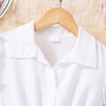 thumbnail image 5 of UngA Girls Short Sleeve Dress Shirt Causal Collar Tunic Blouse and Wide-Legged Pants 11-12 Years,Black, 5 of 7