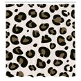 thumbnail image 2 of Ambesonne Animal Shower Curtain, Jungle Design Leopard Print, 69"Wx75"L, Ivory Cocoa, 2 of 4