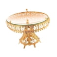 thumbnail image 3 of Bandeja para servir Perfecl organizador decorativo de vidrio con soporte de metal 30 cm diámetro 22 cm Altura, 3 of 8