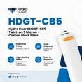 thumbnail image 2 of Hydro Guard HDGT-CB5 Twist Carbon Block Replacement Filter, 5 Micron, Activated Carbon Block, Stage 2 Pre-Filter for HDGT-45 Reverse Osmosis Water Filter System, 2 of 6