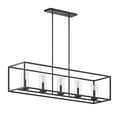 thumbnail image 4 of Aiwen Rectangle Lantern Metal Pendant 5-Light Black Geometric Chandelier With e12 Bulb Base, 4 of 10