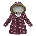 thumbnail image 1 of Ketyyh-chn99 Toddler Jackets for Girls Kids Outerwear Long Thick Coat for Girls with Insulated Body and Hood Warm Jacket for Play Size for 7-8 Years,Purple, 1 of 3