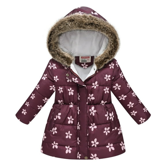 Zshosam Girls Winter Coats Baby Girls Boys Winter Coats for Toddlers Lightweight Puffer Jacket Kids Down Alternative Outerwear Size 7T 8T,(Purple 7-8 Years)