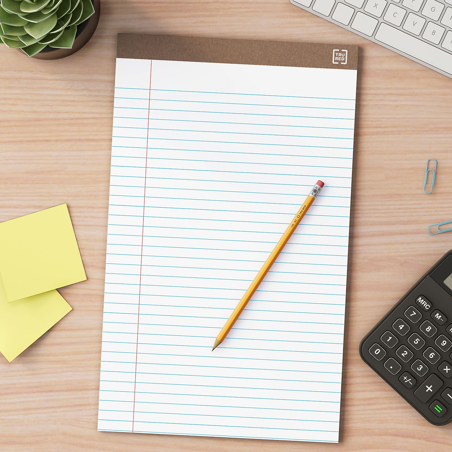 Staples Notepads 8.5" x 14" (legal) Wide Ruled White 50 Sheets/Pad 24/Carton TR59939/TR581VS