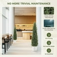 thumbnail image 6 of Garvee 5ft Artificial Cedar Topiary Trees, UV-Resistant Faux Cypress Pine for Outdoor & Indoor Décor, Lifelike Greenery in Potted Planters for Porch, Patio, Garden & Home, Set of 2, 6 of 7