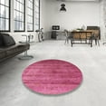 thumbnail image 3 of Ahgly Company Indoor Square Mid-Century Modern Neon Hot Pink Oriental Area Rugs, 5' Square, 3 of 6